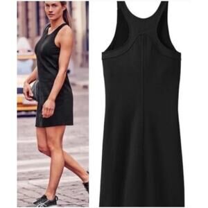 Athleta Whirlwind Racerback Athletic Casual Tank Mini Dress Black Size XS